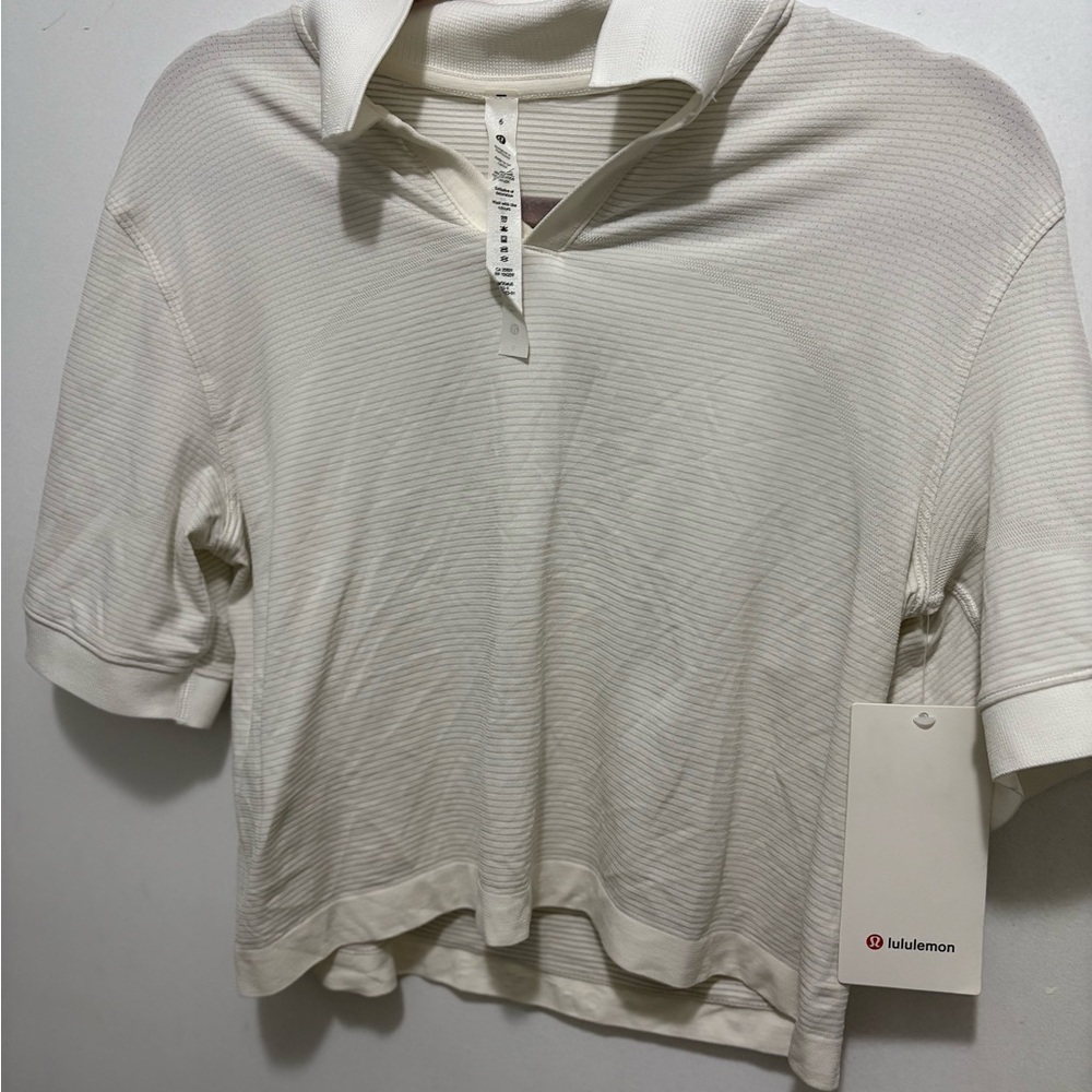 lululemon athletica Cream Polo Crop Top